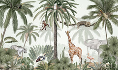 Tropical Jive wallpaper mural by Kikki Belle