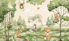 Woodland Joy wallpaper mural by Oliver Robins